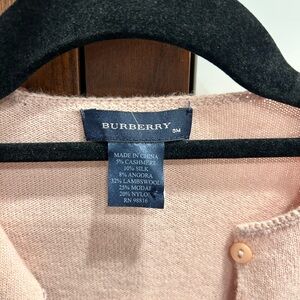Burberry Soft Pink Knit Cardigan